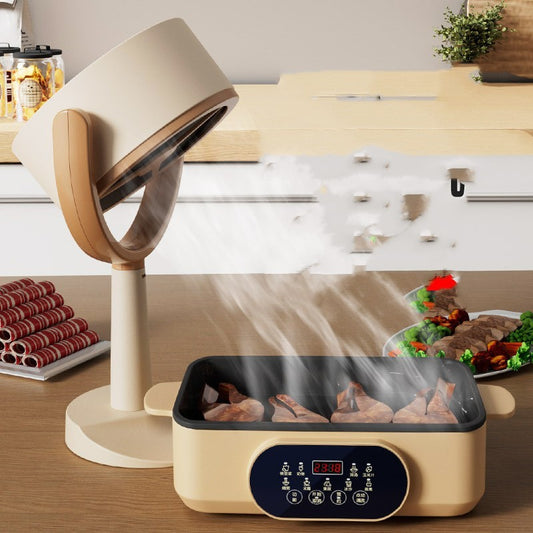 Household Small Desktop Mini Portable Range Hood – Smoke & Odor Eliminator