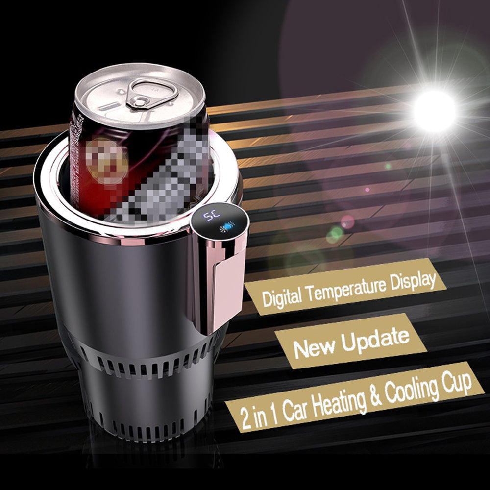Intelligent Car Cup Warmer & Cooler 2-in-1 with Smart Digital Display