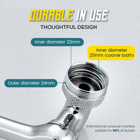 Swivel Universal Extension Bubbler – 1080° Rotating Faucet Head