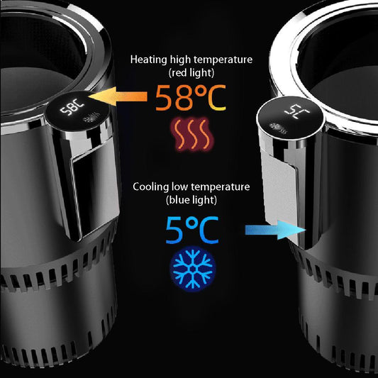Intelligent Car Cup Warmer & Cooler 2-in-1 with Smart Digital Display