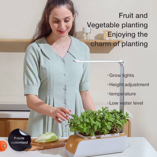 Desk Lamp Hydroponic Indoor Herb Garden Kit – Smart LED Grow Light for Herbs, Vegetables & Flowers