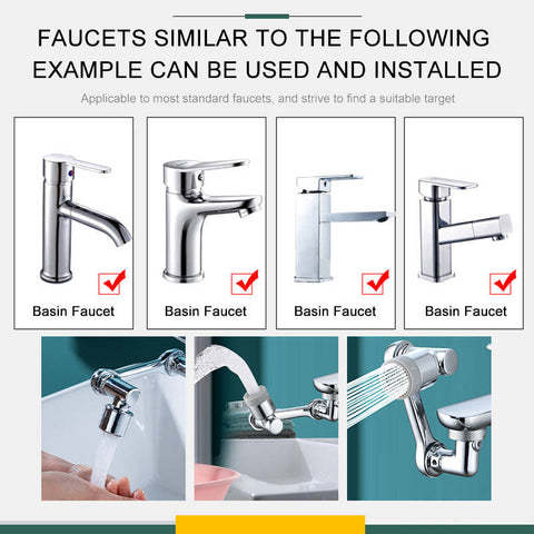 Swivel Universal Extension Bubbler – 1080° Rotating Faucet Head