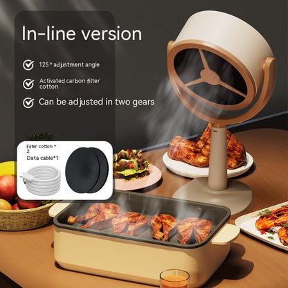 Household Small Desktop Mini Portable Range Hood – Smoke & Odor Eliminator